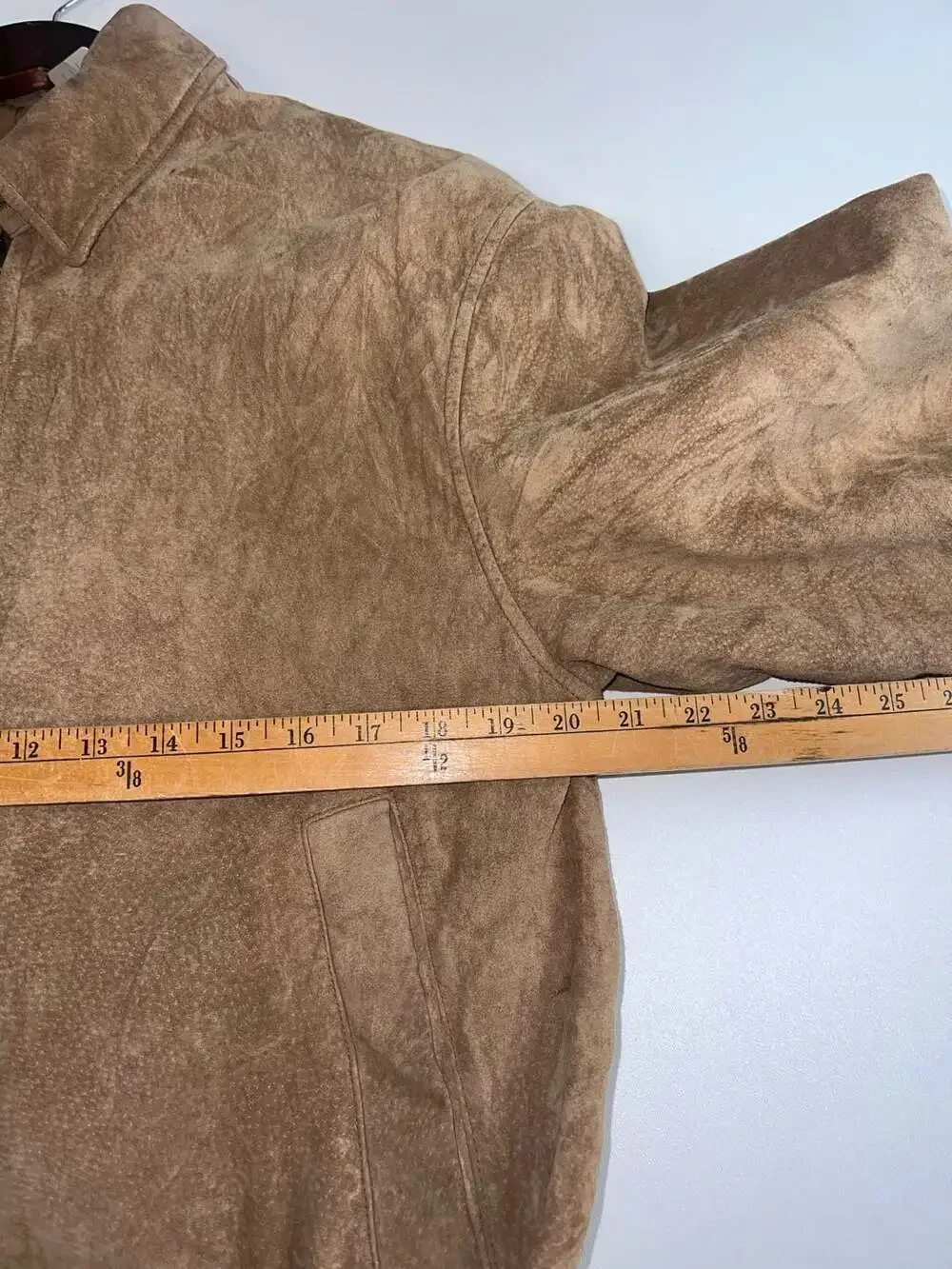 Vtg Roundtree & Yorke Suede Leather Jacket Mens M Camel Harrington Bomber 0310